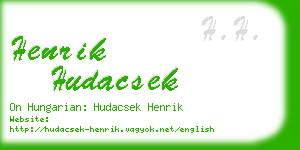 henrik hudacsek business card